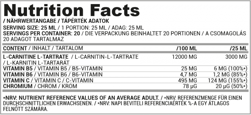 Nutriversum L-Carnitine FLOW 3000mg 500ml folyékony vitamin ananász