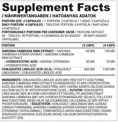 Nutriversum WSHAPE HCA+CLA 120db vitamin kapszula ízesítetlen